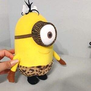 Minion Plush Toy with Leopard Print, pre-owned good conditions